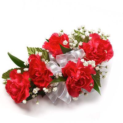 Red Mini Carnation Wrist Corsage